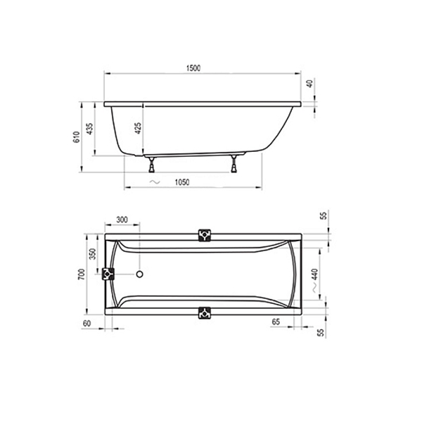 Ванна акриловая Ravak Classic 150x70 изображение
