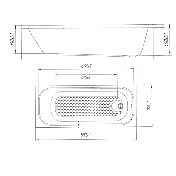Ванна акриловая Poseidon Nika 150x70 изображение