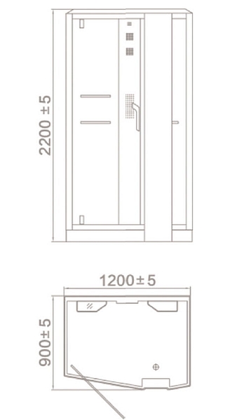 Душевая кабина Orans OLS-SR89105S white изображение