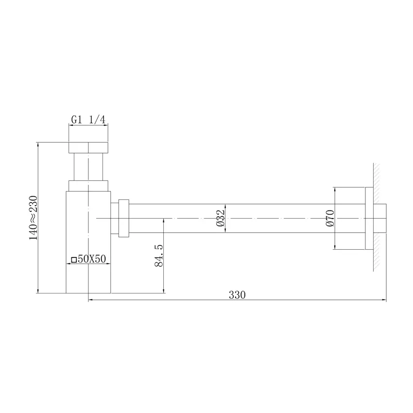 Сифон для раковины Abber AF0031B черный матовый изображение