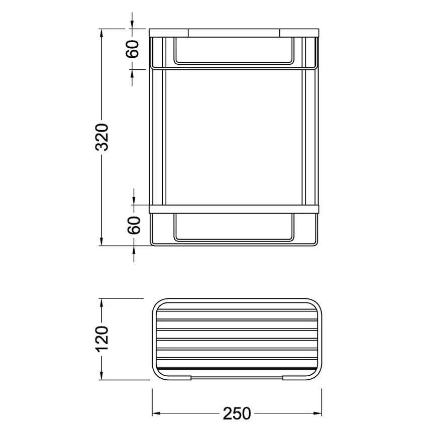 Полка двойная Timo Nelson 150083/00 хром изображение