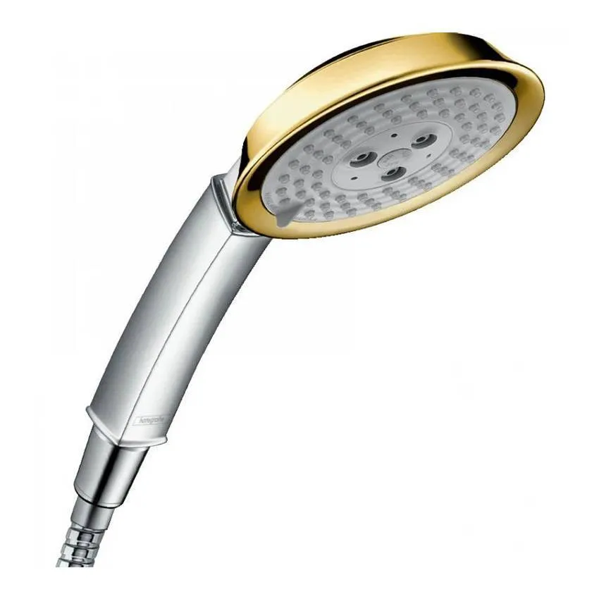 Душевая лейка Hansgrohe Raindance Classic 100 Air 3jet 28548090, хром/золото