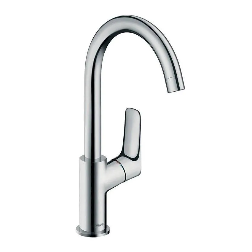 Смеситель для раковины  Hansgrohe Logis 210 71131000 поворотный излив, без донного клапана