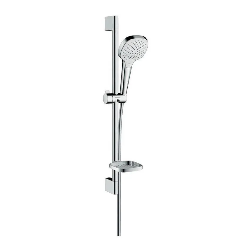 Душевой набор Hansgrohe Croma Select E 26586400, Vario со штангой 65 см и мыльницей, белый/хром
