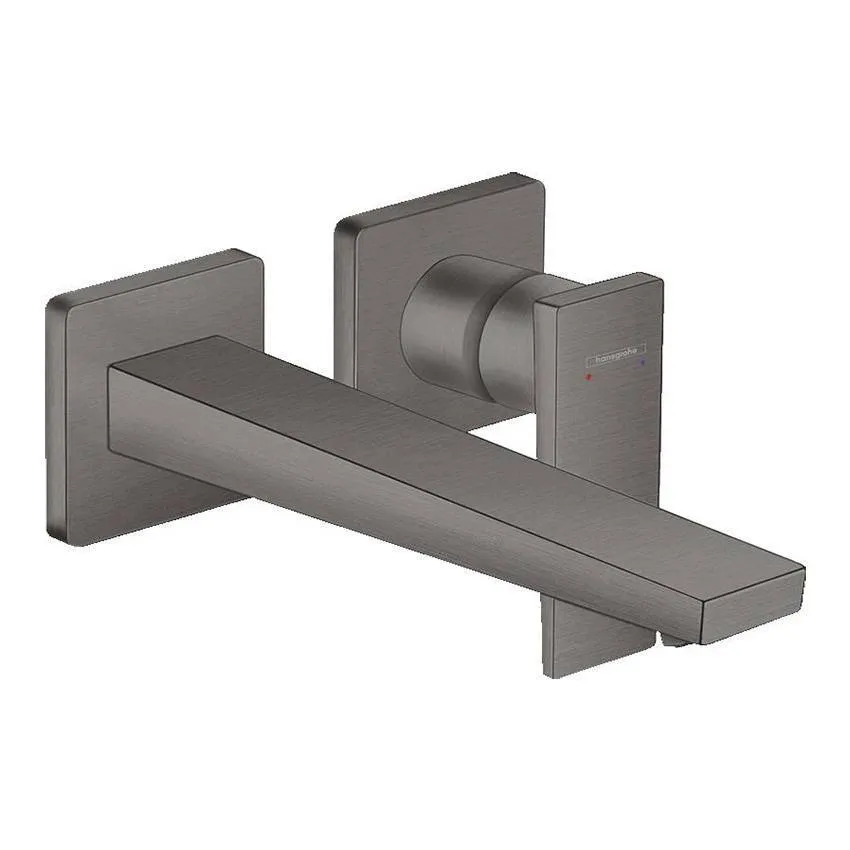 Смеситель для раковины Hansgrohe Metropol из стены шлифованный, черный хром (32526340)