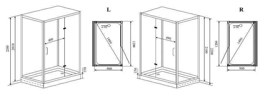Душевая кабина Timo Premium PURO Н-510 L изображение