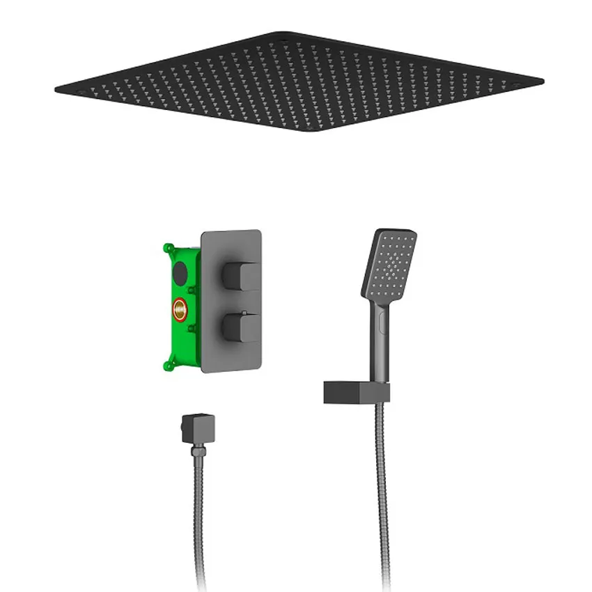 Душевая система встроенная с термостатом Timo Petruma SX-5029/03SM черный