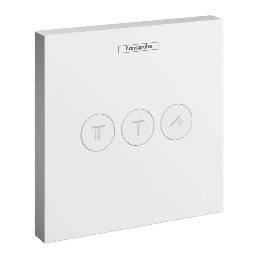 Запорный/переключающий вентиль на 3 потребителя Hansgrohe Select 15764700 матовый белый