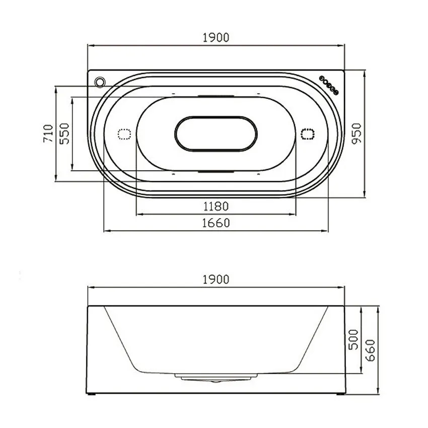 Ванна акриловая Gemy G9541 изображение