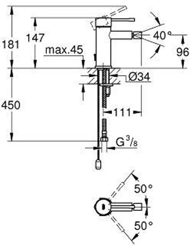 Смеситель для биде Grohe Essence 32934001 изображение