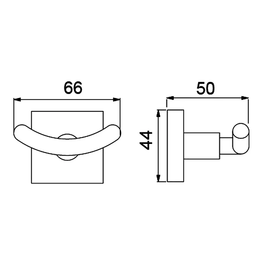 Крючок двойной Timo Selene 12012/03 черный изображение