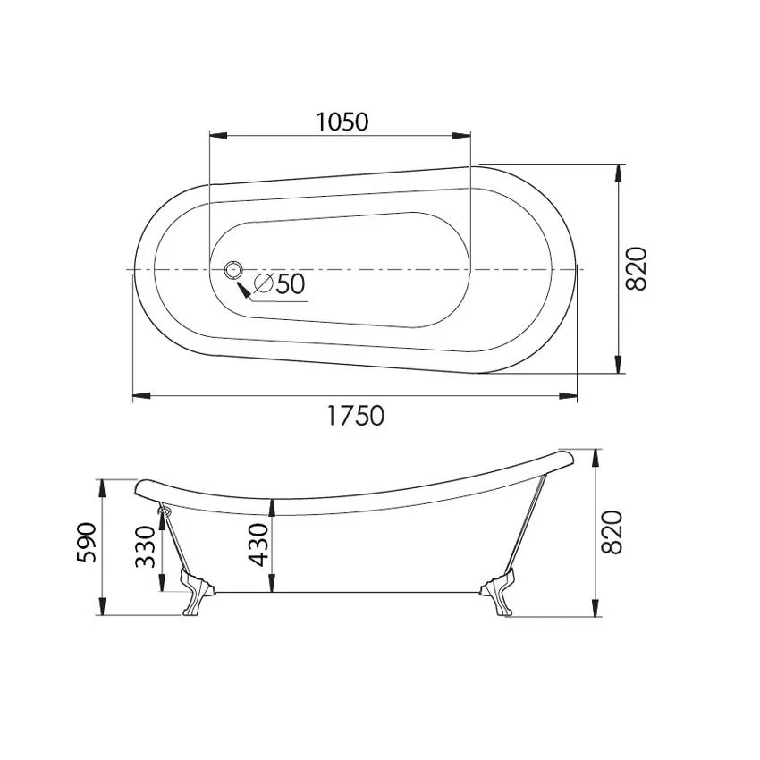 Ванна акриловая Gemy G9030 C изображение