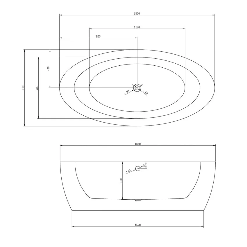 Ванна акриловая Abber AB9206 изображение