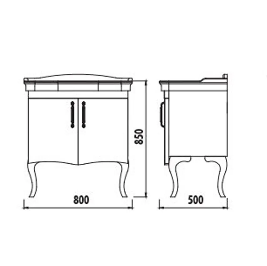 Тумба с раковиной Creavit Antik 80 изображение
