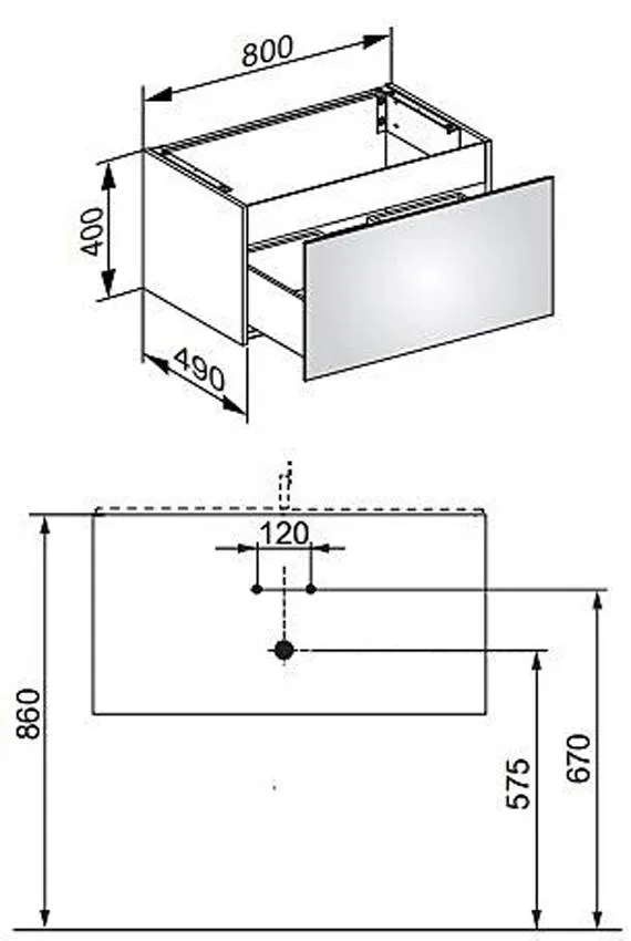 Тумба под раковину Keuco Plan 800 мм 32961300000 изображение