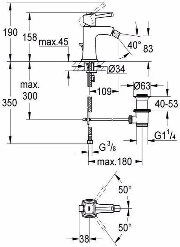 Смеситель для биде Grohe Grandera 23315000 изображение