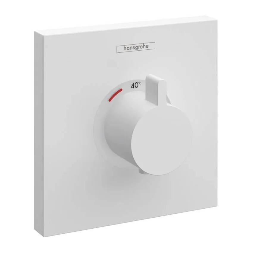 Термостатический смеситель для душа (внешняя часть) Hansgrohe Select Highflow 15760700 матовый белый