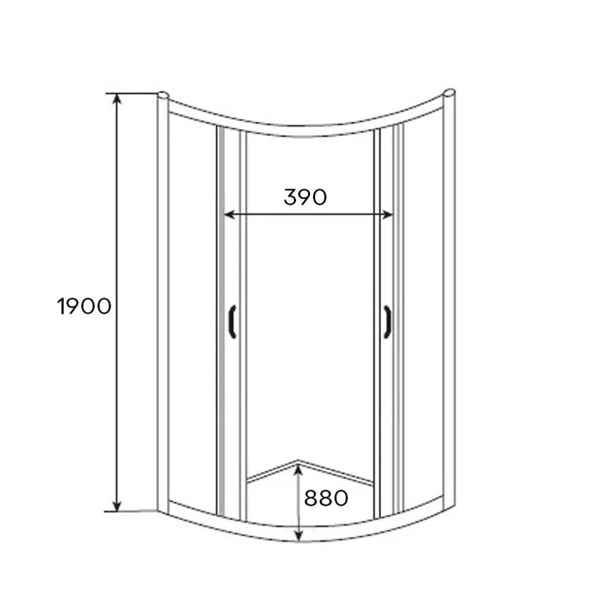 Душевой угол Timo Altti 608 Clean Glass 80х80х190 изображение