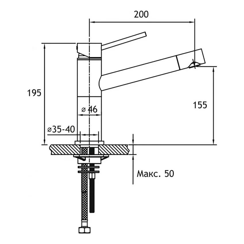 Смеситель для кухни Timo Saona 2303F anthracite изображение