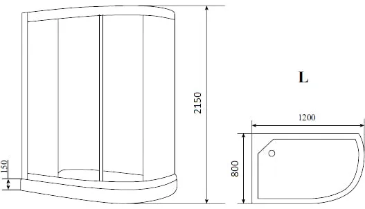 Душевая кабина Timo eco ТЕ-0702 L изображение