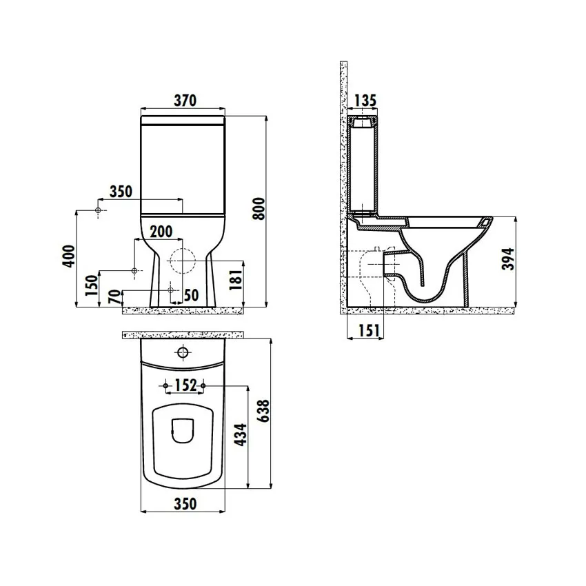 Унитаз напольный Creavit Lara чёрный матовый с биде изображение