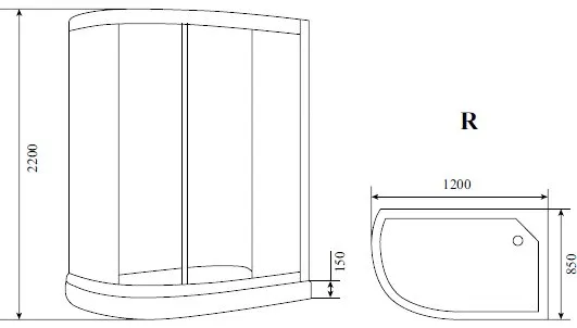 Душевая кабина Timo Standart T-1102 P R изображение