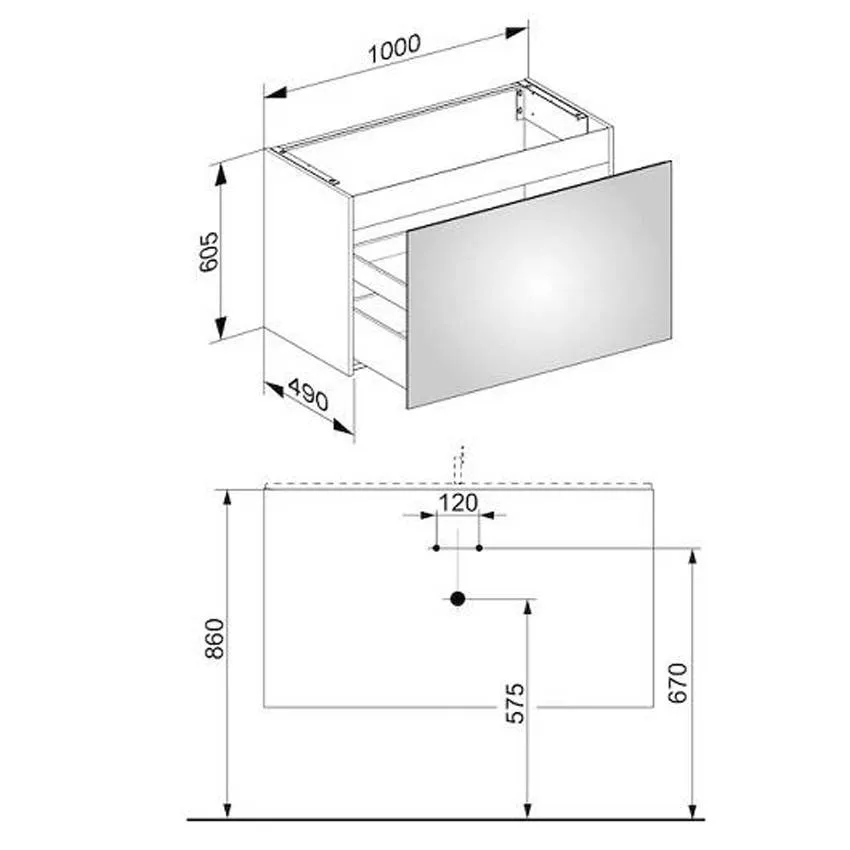 Тумба под раковину Keuco Plan 100 32972300000 изображение