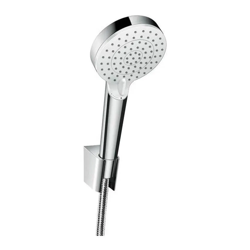 Душевой набор Hansgrohe Crometta 26693400, Vario EcoSmart 9 л/мин с держателем и шлангом 125 см, белый/хром