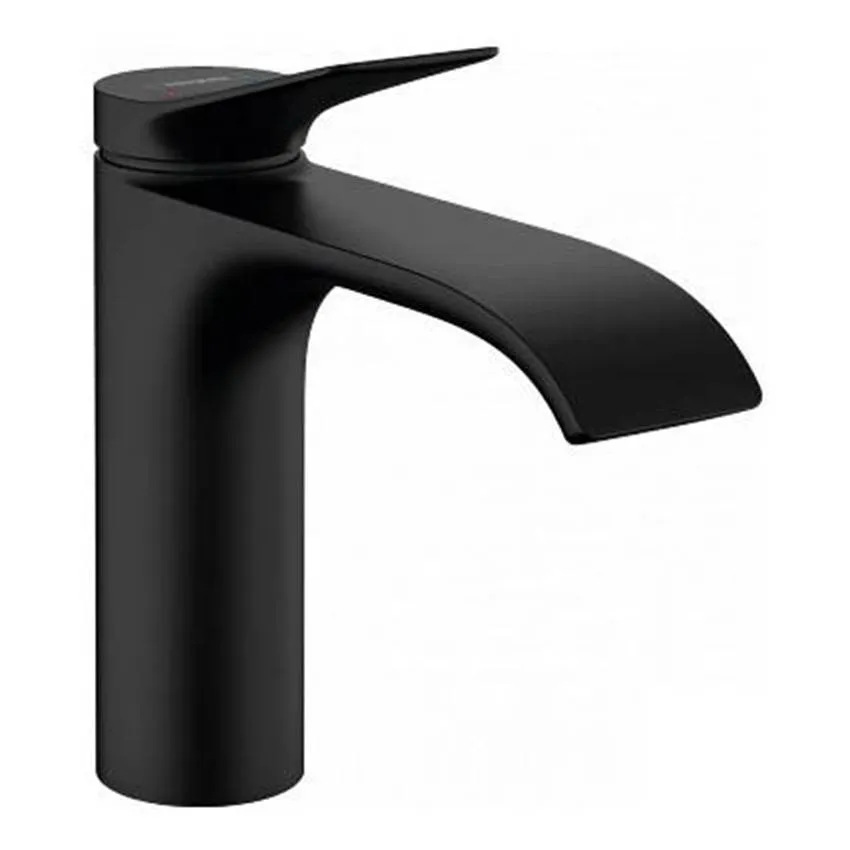 Смеситель для раковины Hansgrohe Vivenis без донного клапана 75022670 черный матовый