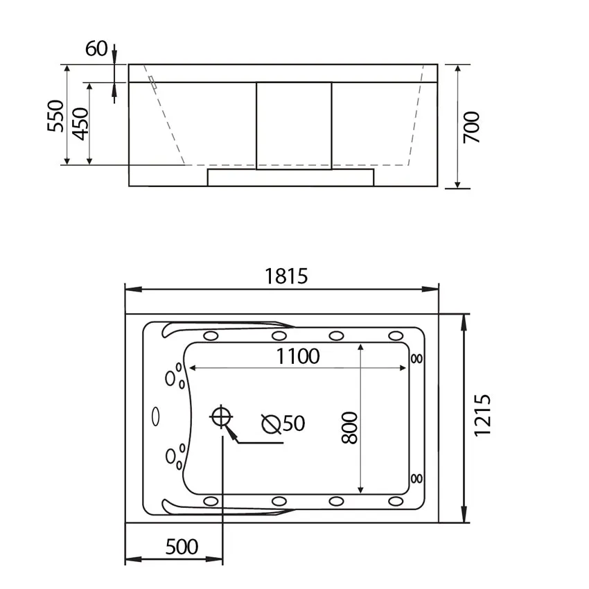 Ванна акриловая Gemy G9061 O R изображение