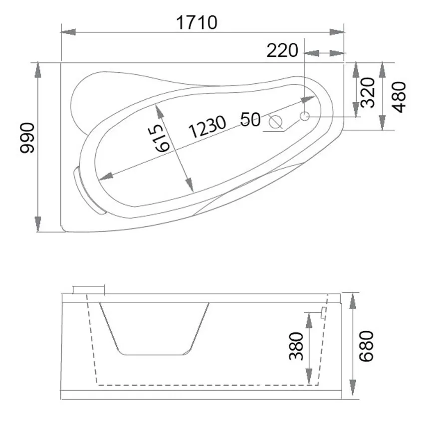 Ванна акриловая Gemy G9046 II B L изображение