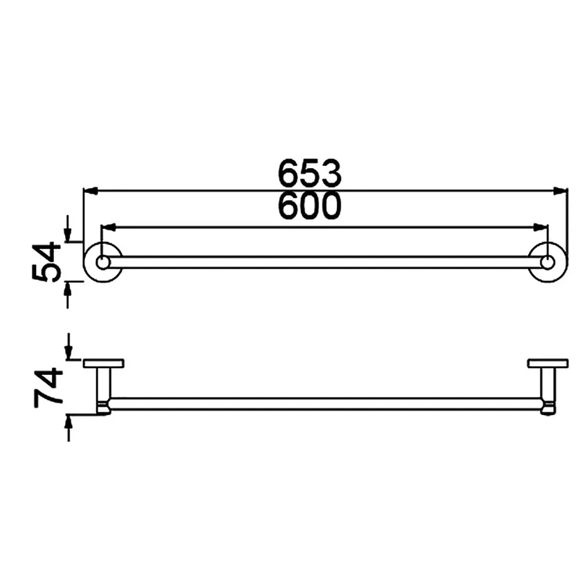 Полотенцедержатель двойной Timo Saona 13056/03 черный изображение