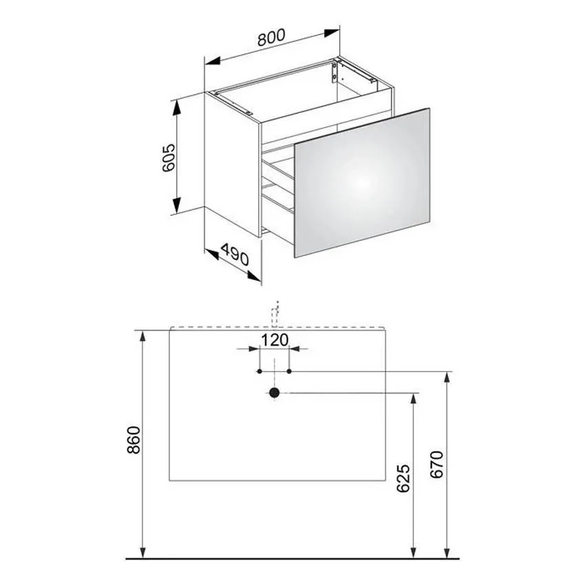 Тумба под раковину Keuco Plan 80 32962290000 изображение