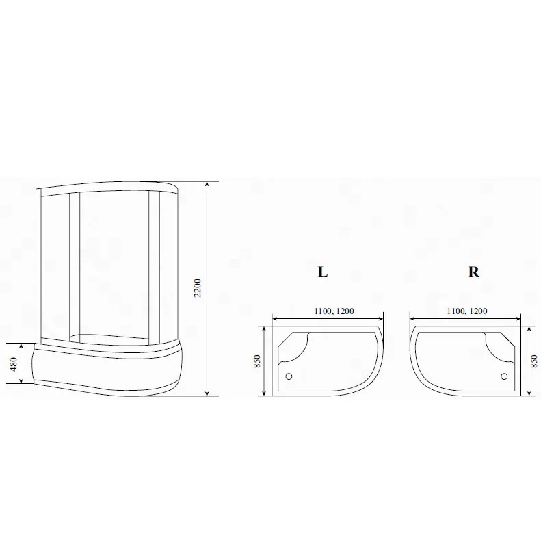 Душевая кабина Timo Standart T-5520 L изображение