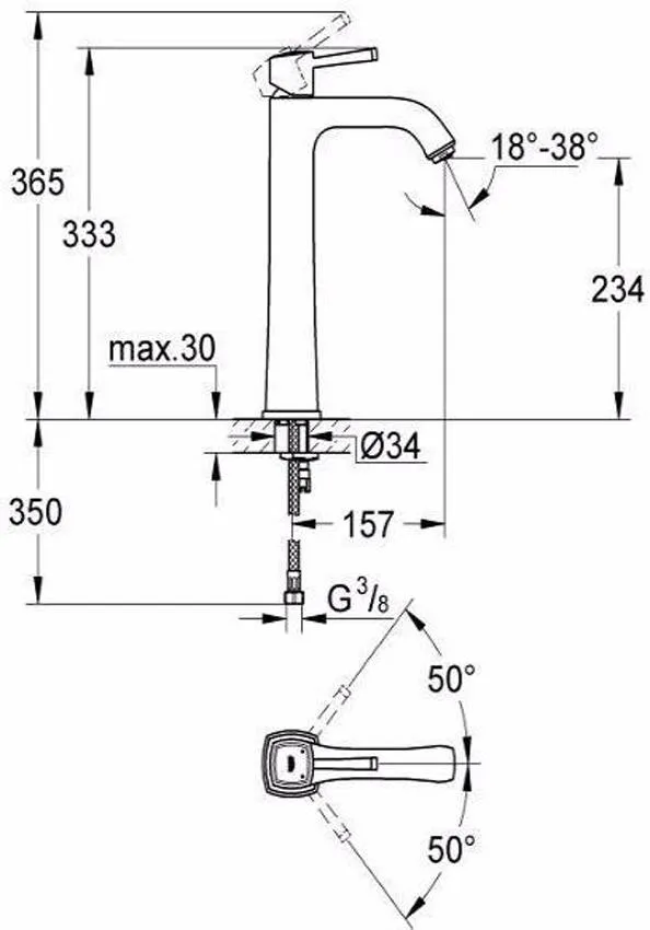Смеситель для раковины Grohe Grandera 23313000 изображение