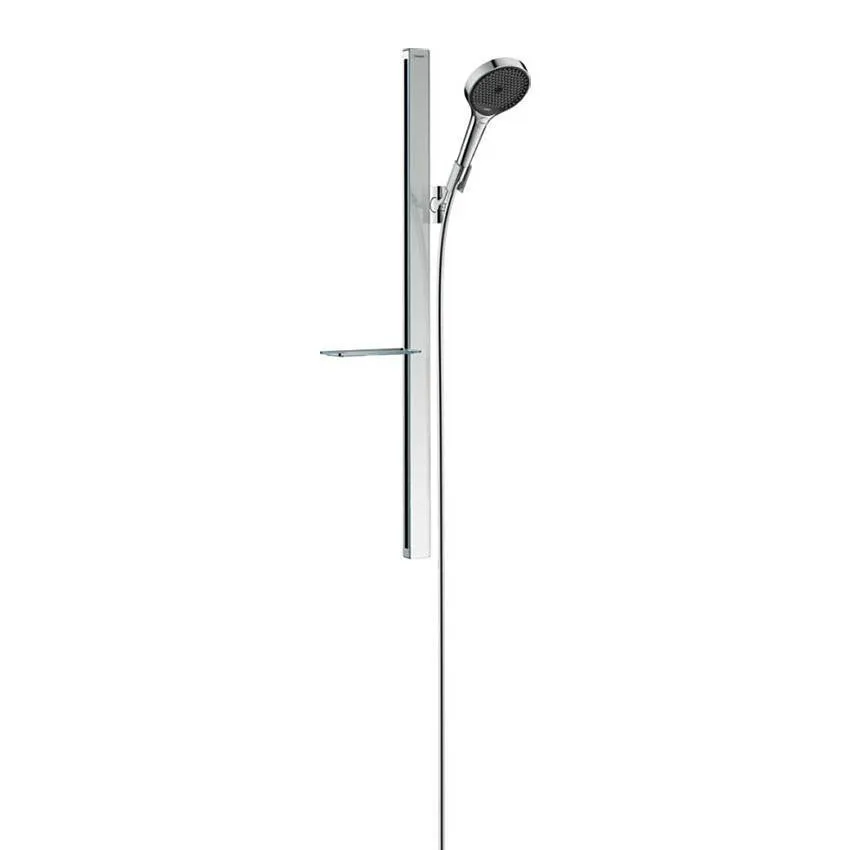 Душевой гарнитур Hansgrohe Rainfinity 27671000 130 3jet со штангой 90 и мыльницей, хром