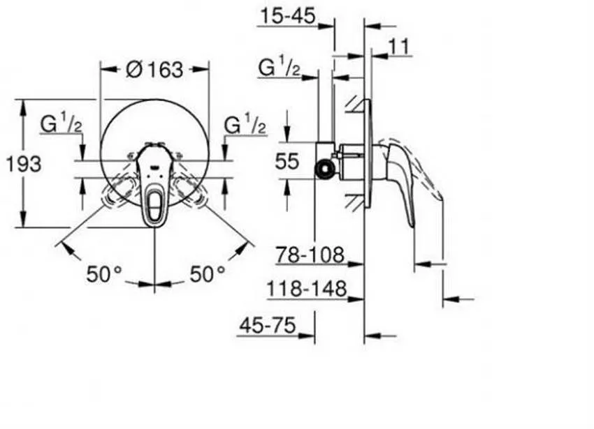 Встраиваемый смеситель Grohe Eurostyle 2015 Solid 23725003 изображение