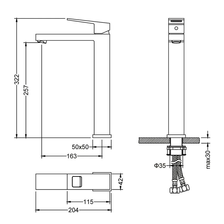 Смеситель для раковины-чаши Timo Halti 4111/00F хром изображение