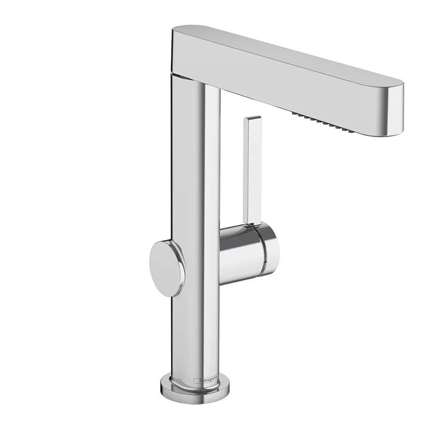Смеситель для раковины Hansgrohe Finoris 76063000 с вытяжным душем 2jet, со сливным клапаном Push-Open, хром