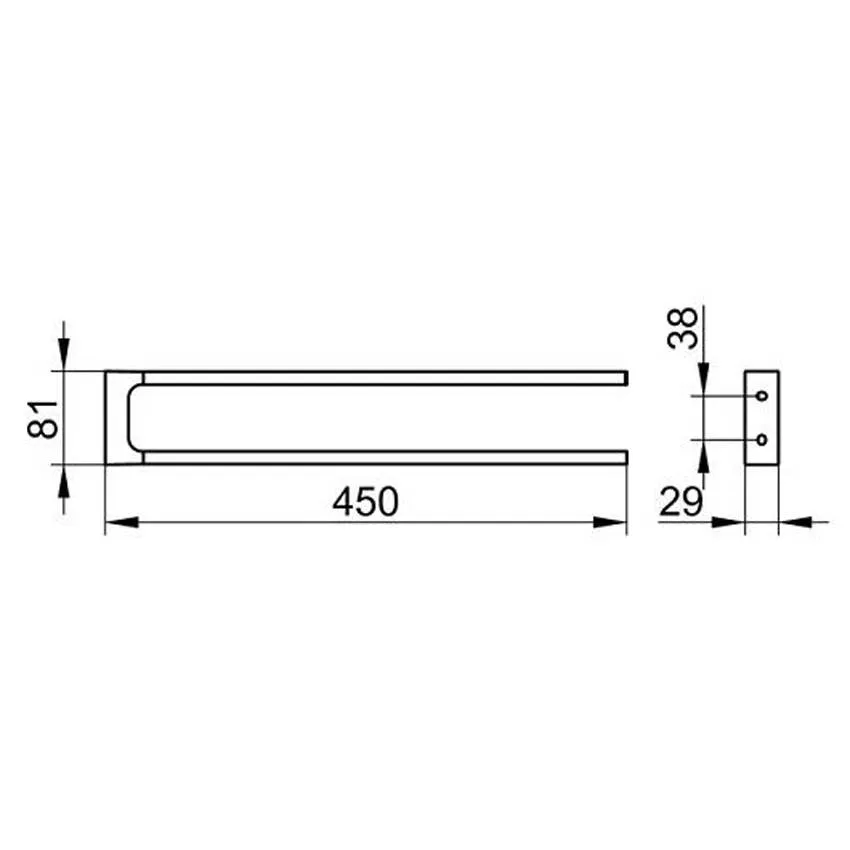 Держатель для полотенца двойной Keuco Edition 11 11118010000 изображение