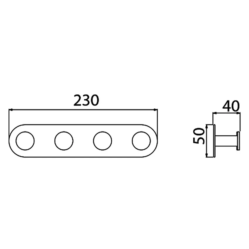 Вешалка-4 крючка Timo Saona 13015/17 золото матовое изображение