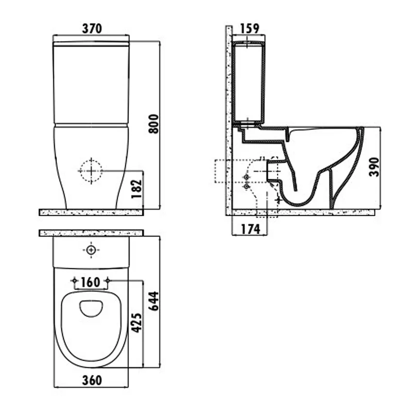 Унитаз напольный Creavit Mare безободковый изображение