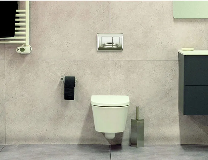 Кнопка смыва механическая Oli двойная River Dual пластиковая хром матовый veira изображение