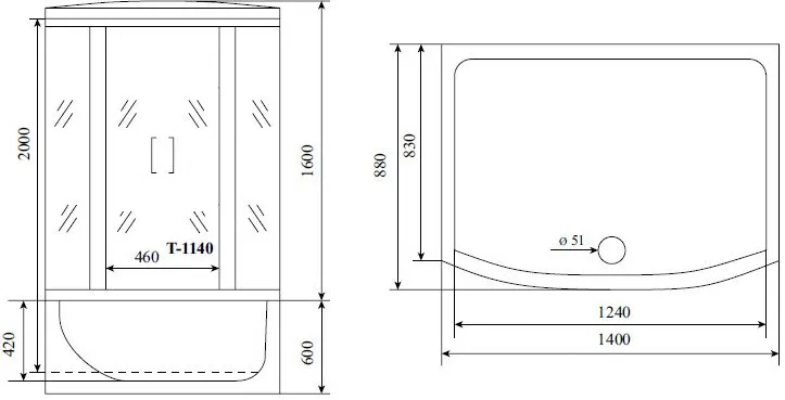 Душевая кабина Timo Standart T-1140 изображение