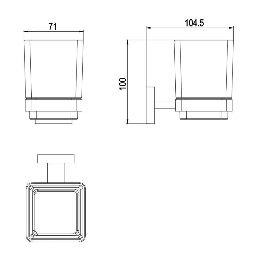 Стакан для зубных щеток Timo Selene 17033/17 золото матовое изображение