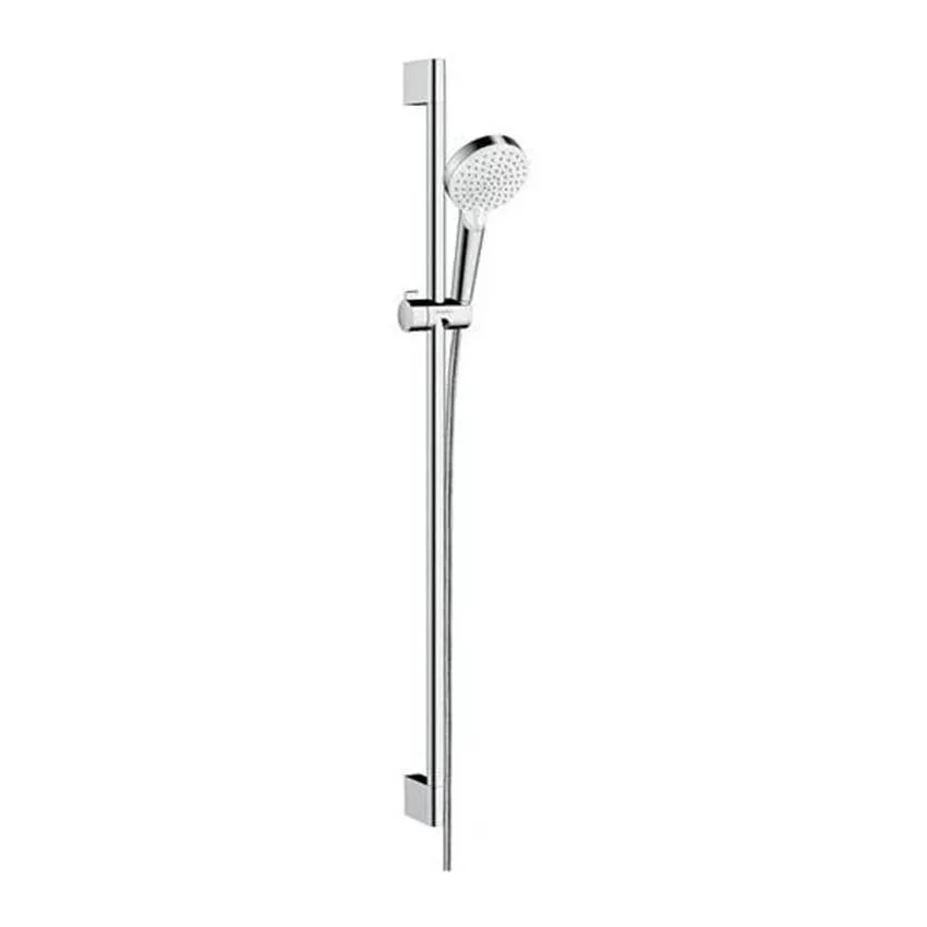 Душевой гарнитур Hansgrohe Crometta Vario 26536400 со штангой 90 см, белый/хром
