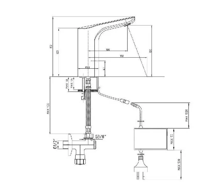 Смеситель для ванны E.C.A. Luna 108108060EX изображение