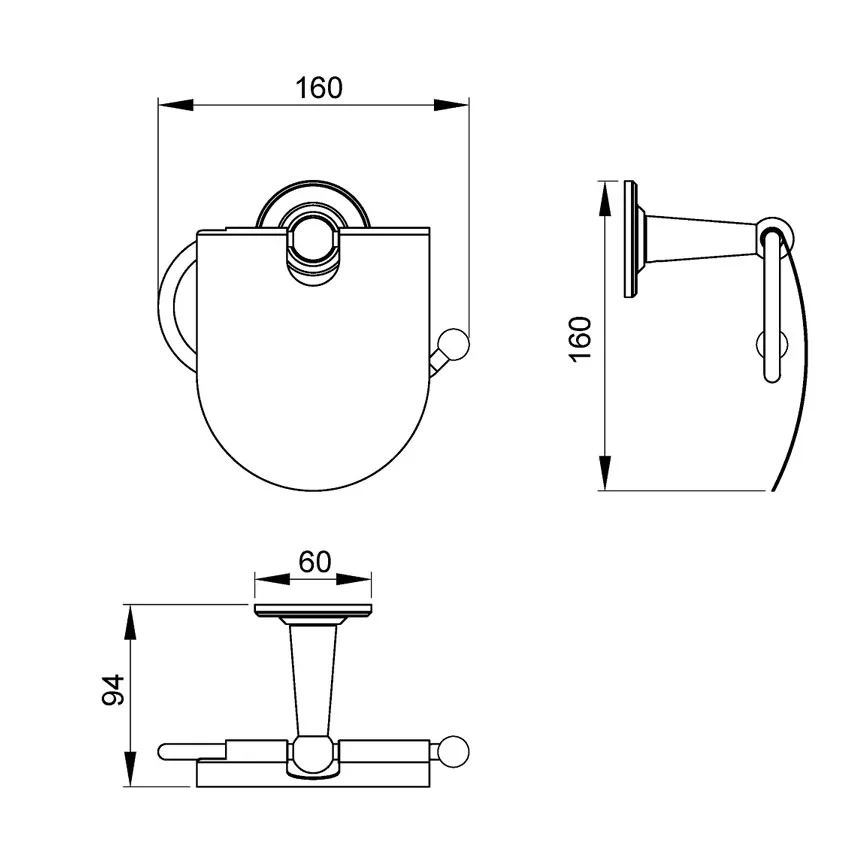 Бумагодержатель Timo Nelson 150042/00 хром изображение