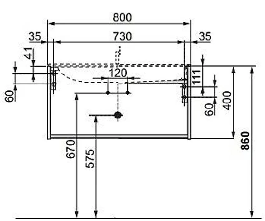 Тумба под раковину Keuco Plan 800 мм 32961300000 изображение