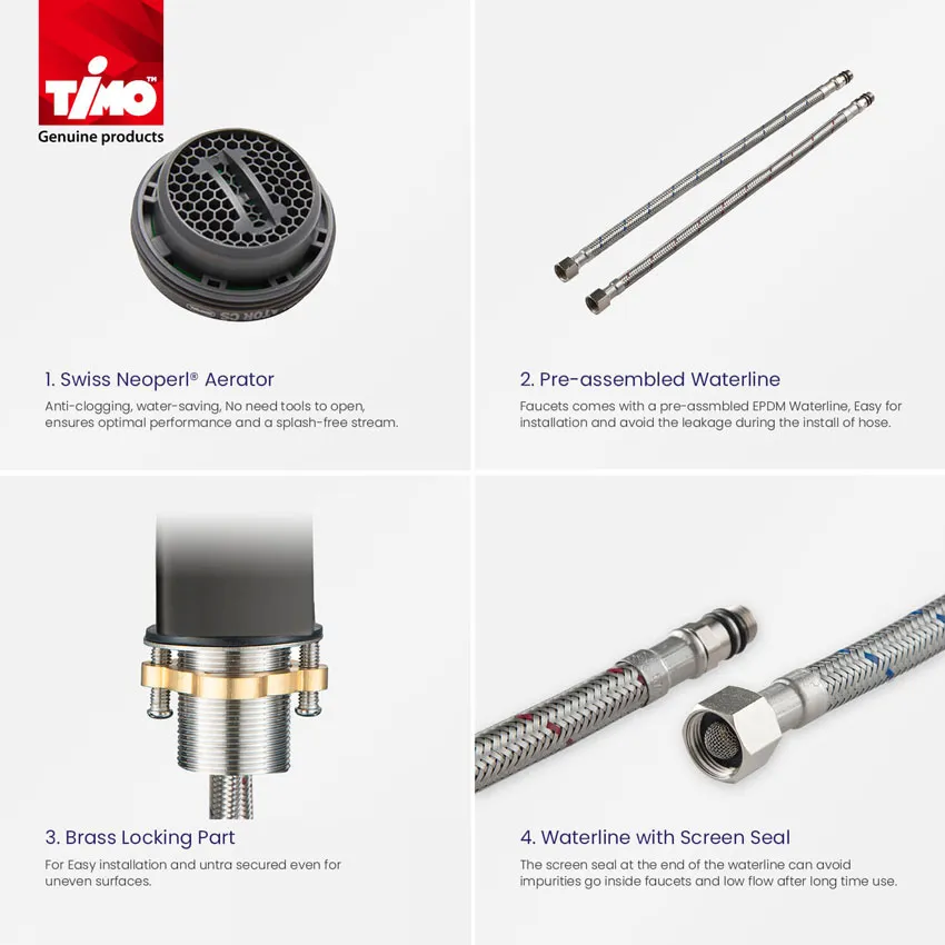 Смеситель для раковины Timo Briana 7161/03F черный изображение